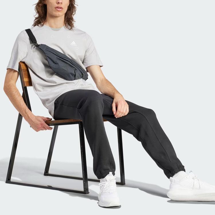 Adidas Lounge Fleece Pants Black Men Streetwear IS1578