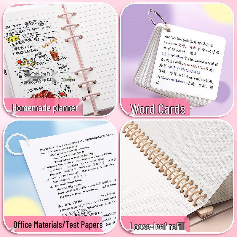 Compact Single Hole Punch for Loose Leaf Binder - Student Stationery Tool