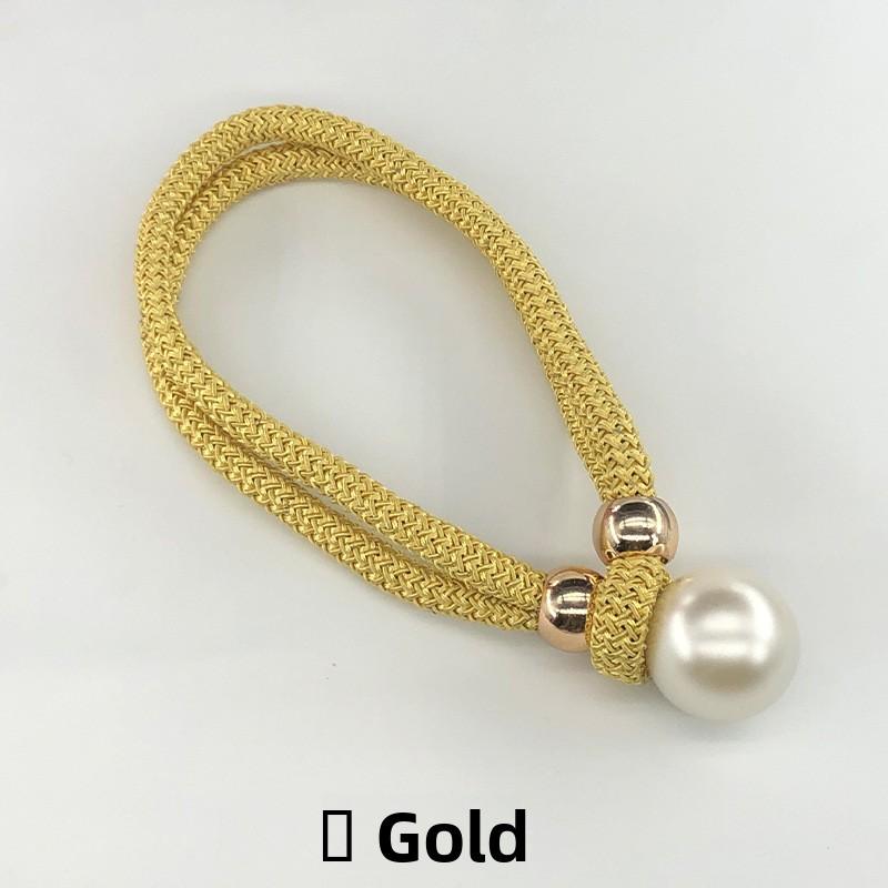 Large Pearl Curtain Binding Straps Binding RopesDecorative Tie Straps Curtain BucklesAdjustable Folding Tie Straps
