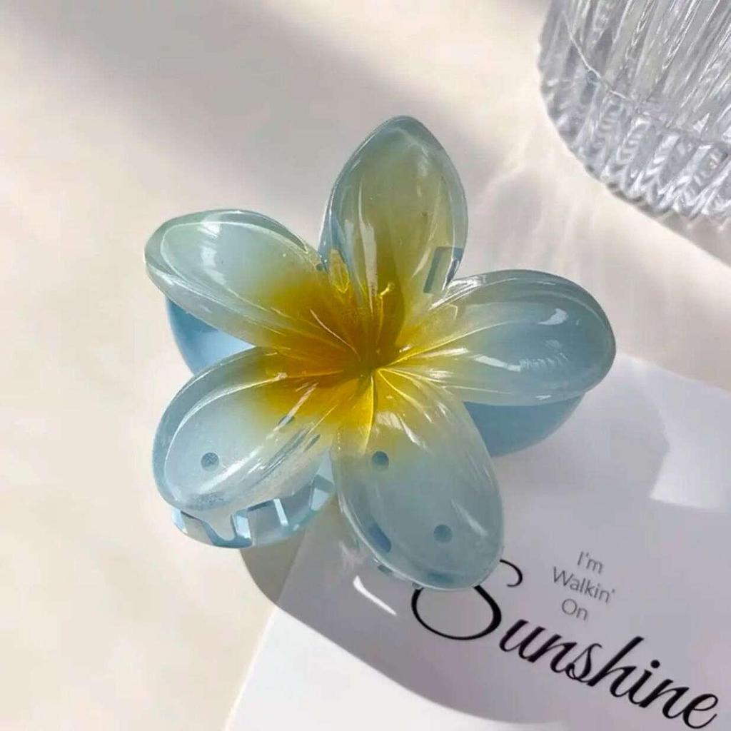 Frangipani Flower Hair Clip for Women’s Half-Tie Hairstyles