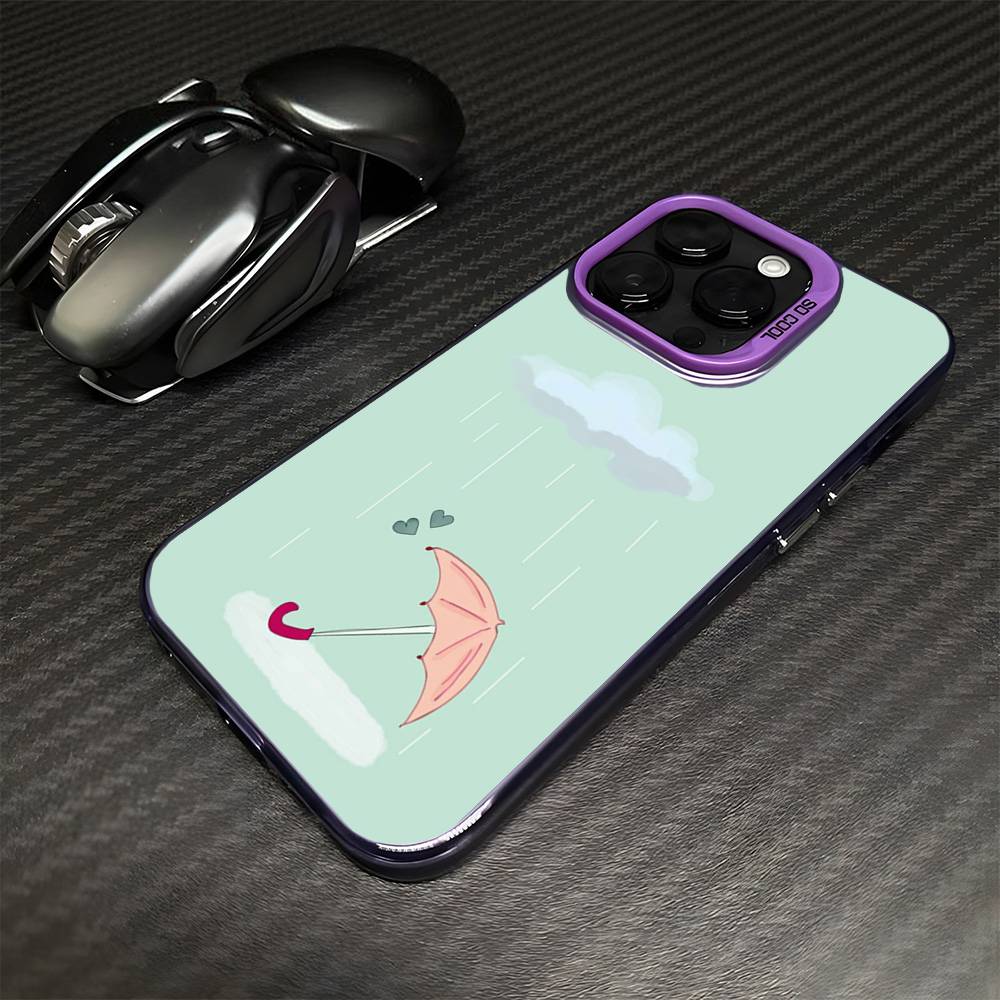 

Umbrella Cute Phone Case For iPhone17,16,15,14,13,12,11 Plus,Pro Max Purple Matte Shockproof Cover iPhone14ProMax