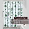 Shower Curtain Liner, 4G PEVA Green Leaf Shower Liner, Plastic Waterproof Shower Curta, 72x72 inch with Grommet Holes 3 Magnetic Weights