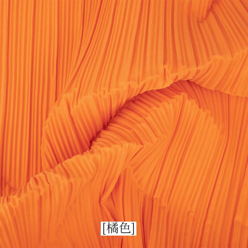 diy sewing wrinkled textile plain black white blue red pleated designer fabric by the meter for dress clothing background cloth
