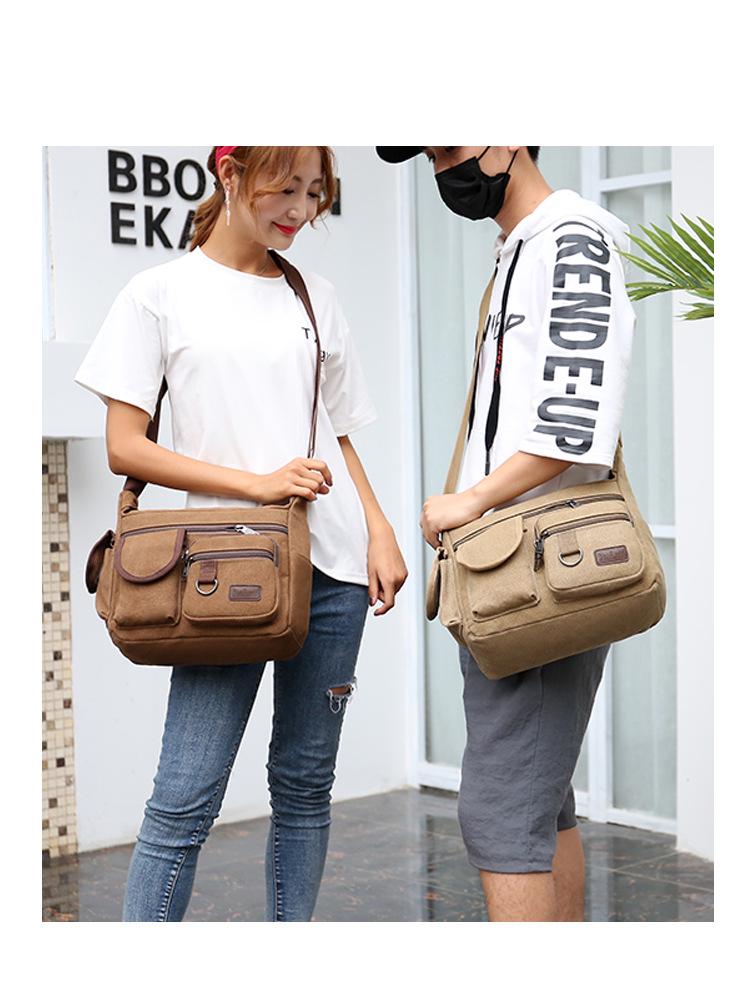 Men's Canvas Crossbody & Shoulder Bag - Spring Casual Sports Trend