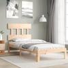 VidaXL Bed Frame with Simple Headboard Solid Wood 3193561
