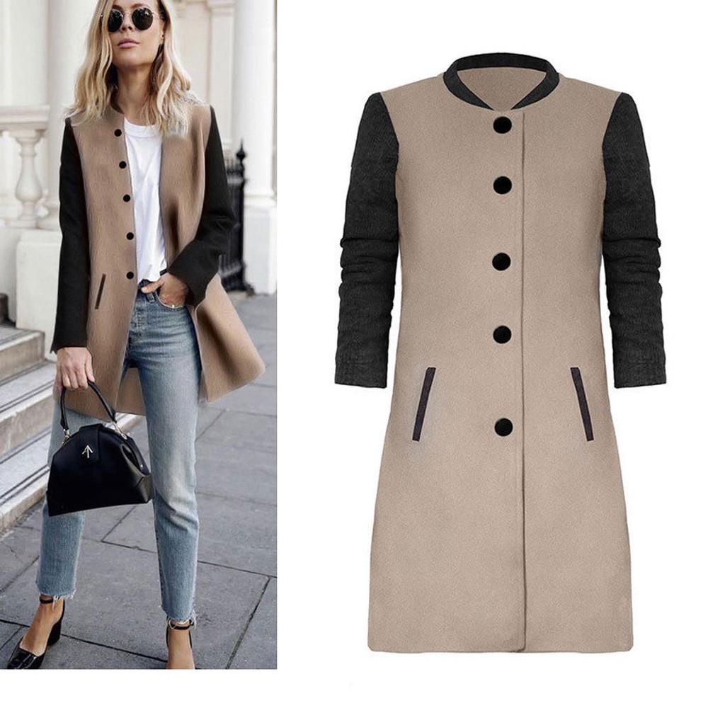 

Женская повседневная куртка-кардиган с длинным рукавом, женское пальто, джемпер, тонкое пальто M хаки