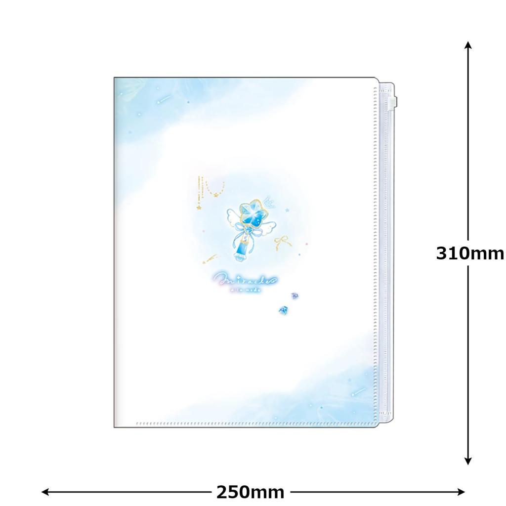 Kamio Japan Clear Zippered Miracle A La 229726 File, 6-Piece File, Mode, Blue,