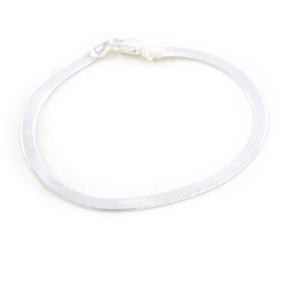 [D6983] - Silver Bracelet 'Mirror Design' 18 Cm 3 Mm