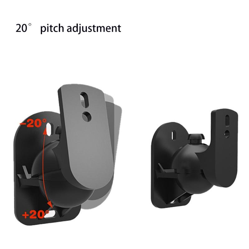 Universal Surround Small Satellite Ceiling Speaker Brackets 1Set Black Soundbar Wall mounting Brackets for Speakers