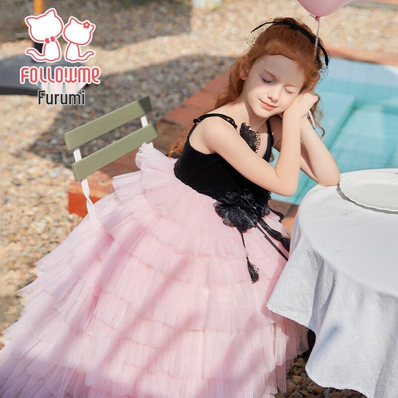 Fuluomi Mädchen Rosa Prinzessin Performance Kleid