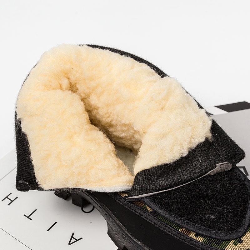 2019 Men Boots platform snow boots for men thick plush waterproof slip-resistant winter shoes Plus size ghn78