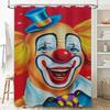 Colorful Clown Face Shower Curtain Creative Bathroom Decor for Kids and Adults Perfect Gift Idea