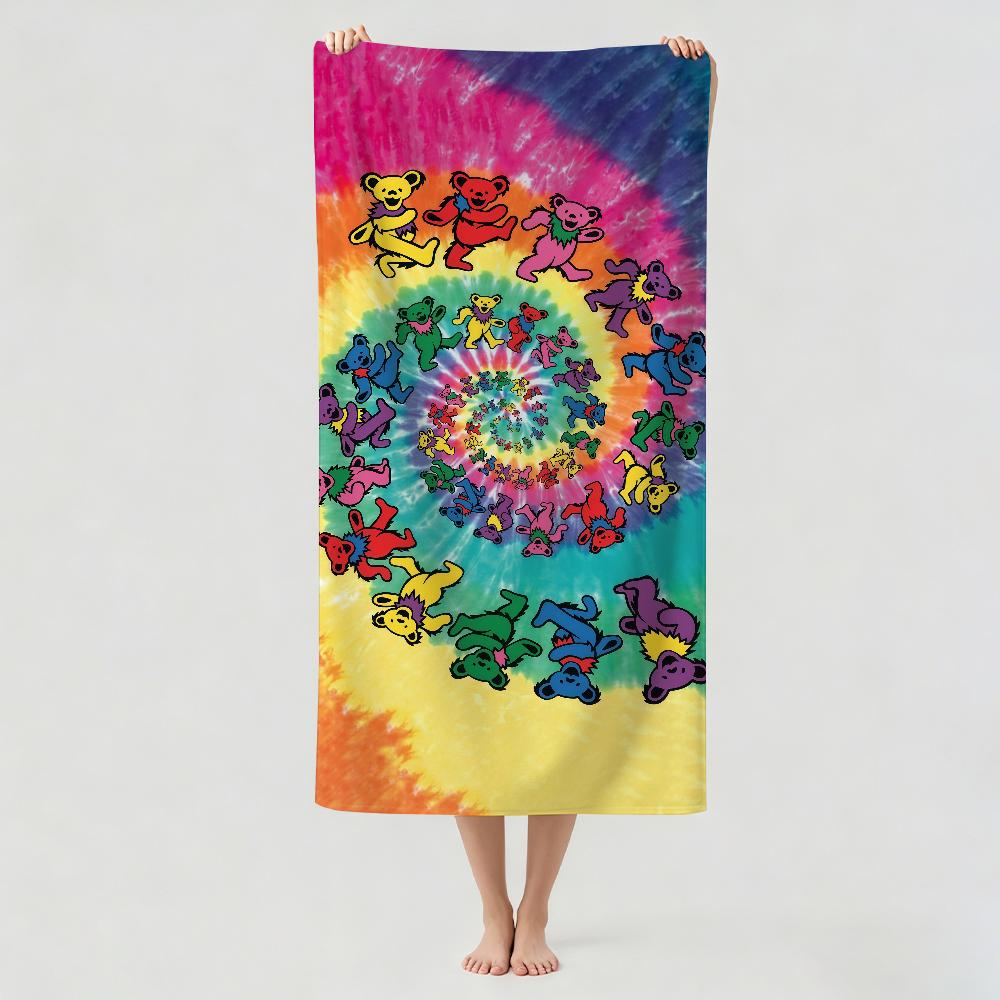 Rockband G-Grateful D-Dead Handtuch Trockentuch Anwendbar für Leichtes Schwimmen Camping Yoga Strand Aus