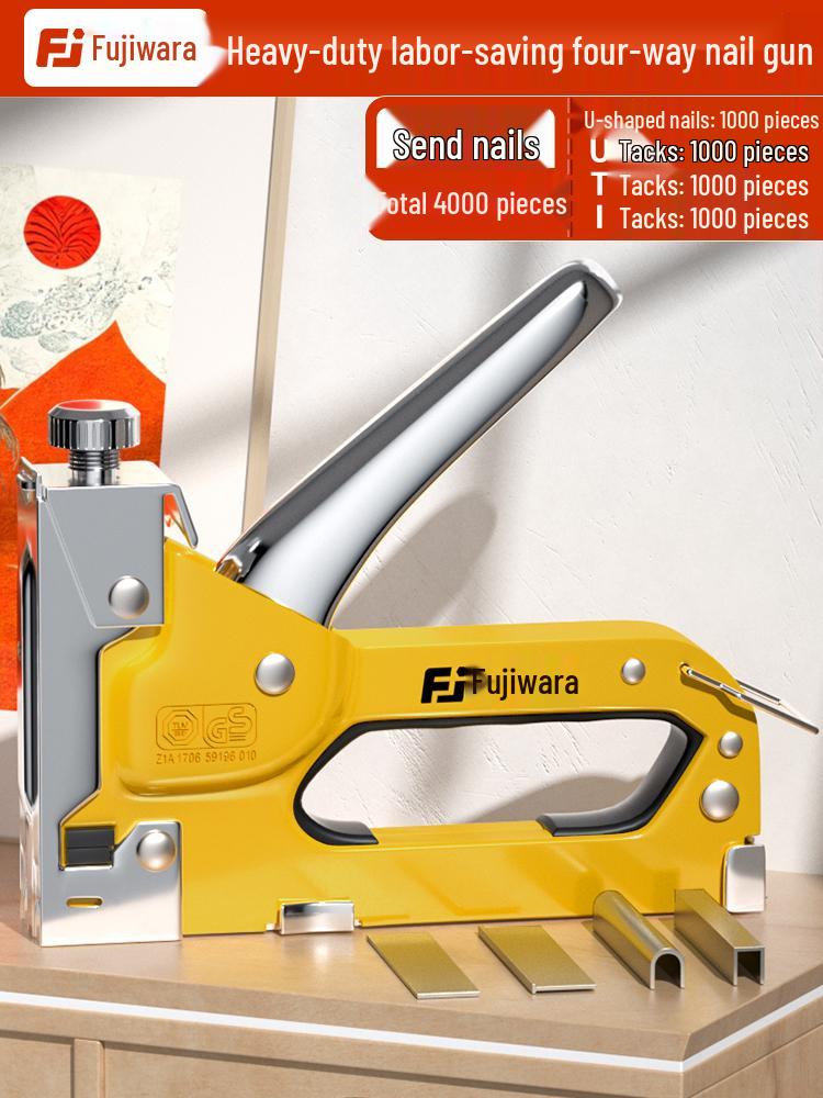 Fujiwara Manual & Pneumatic Nail Gun for Woodworking and Bookbinding