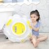 Toddler Inflatable Swim Seat Float with Glitter, Kids Pool Ring with Handles, Anti-Flip Baby Swimming Float