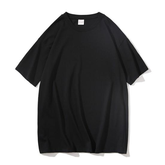 Summer Unisex Casual Solid Color Top O Neck Short Sleeve Plus Size Base Shirt
