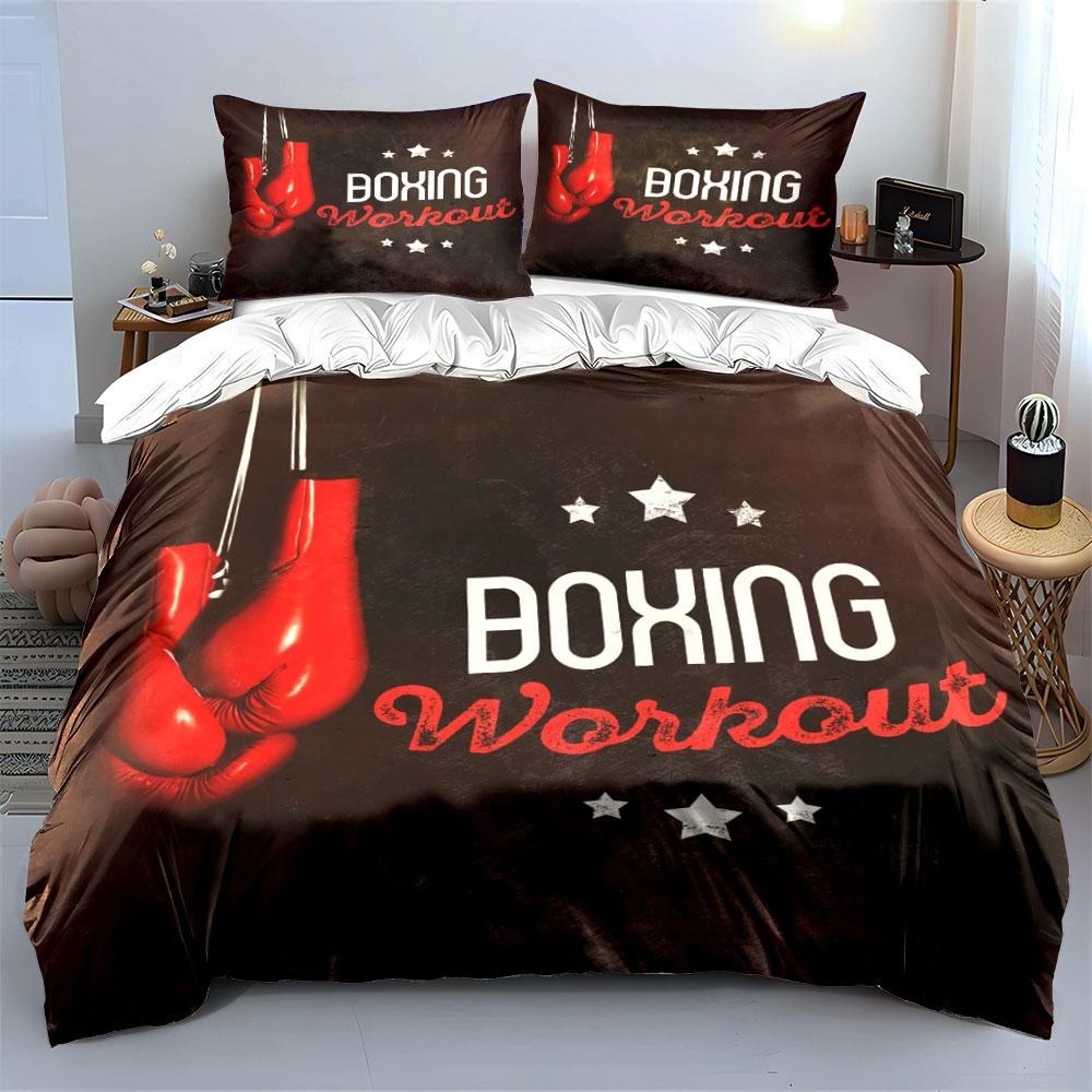 Boxing gloves and stars. Bedding sets Duvet cover sets Duvet covers Pillowcases(1*Duvet Cover 2*Pillowcases without duvet insert)