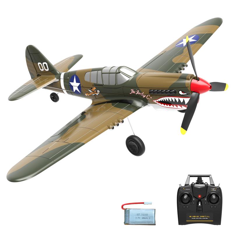Volantex New Spitfire RC Plane EPP 400mm Wingspan RC Fighter One Key Aerobatic 2.4G 4CH RTF RC Plane