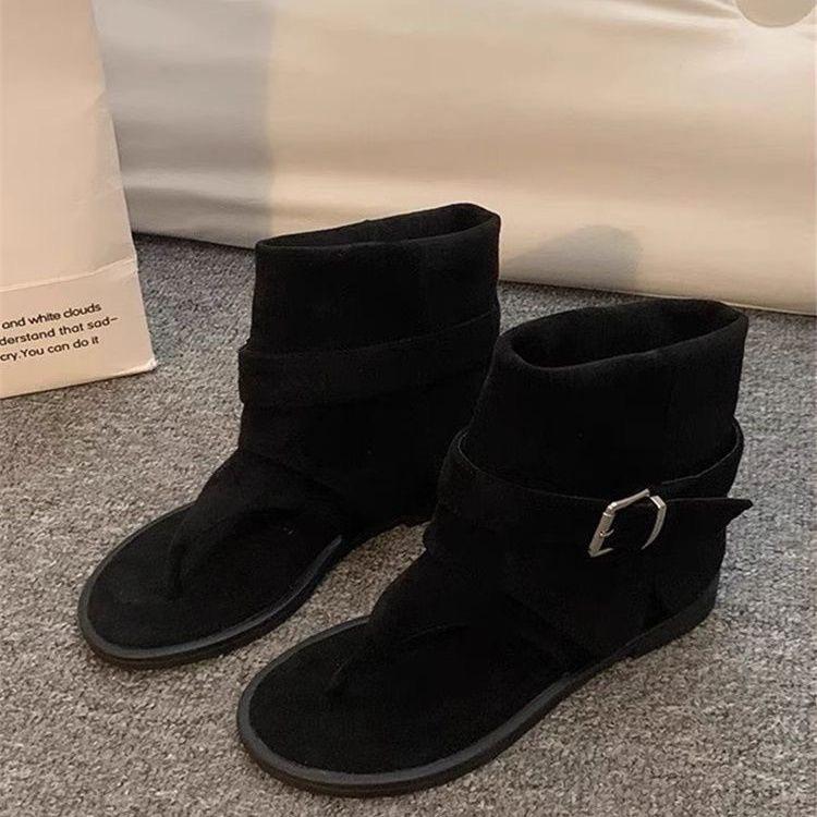 New retro boots thick-soled heightening Martin boots British short Chelsea boots tide 35【foot length 22.5cm】 чёрный