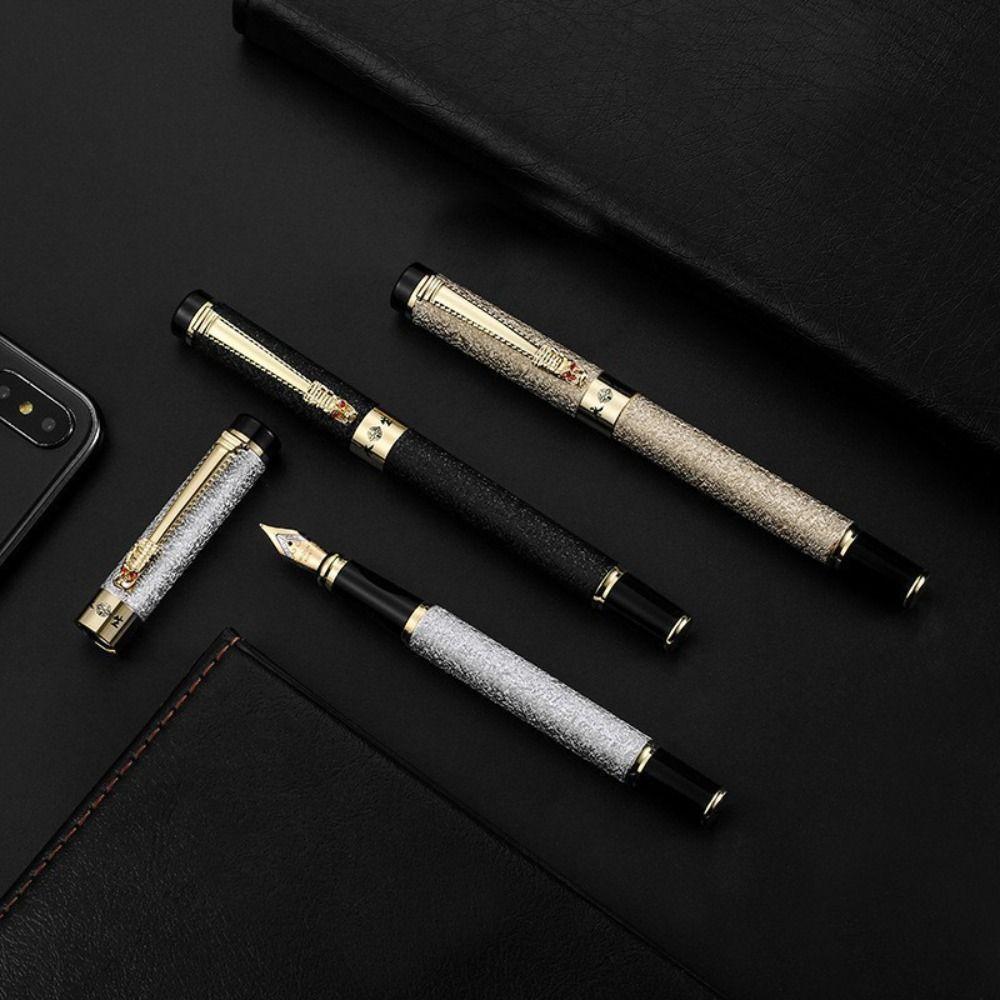 Chinese Business Signature Pen Exquisite Artist's Calligraphy Pen Metal Fountain Pen Office