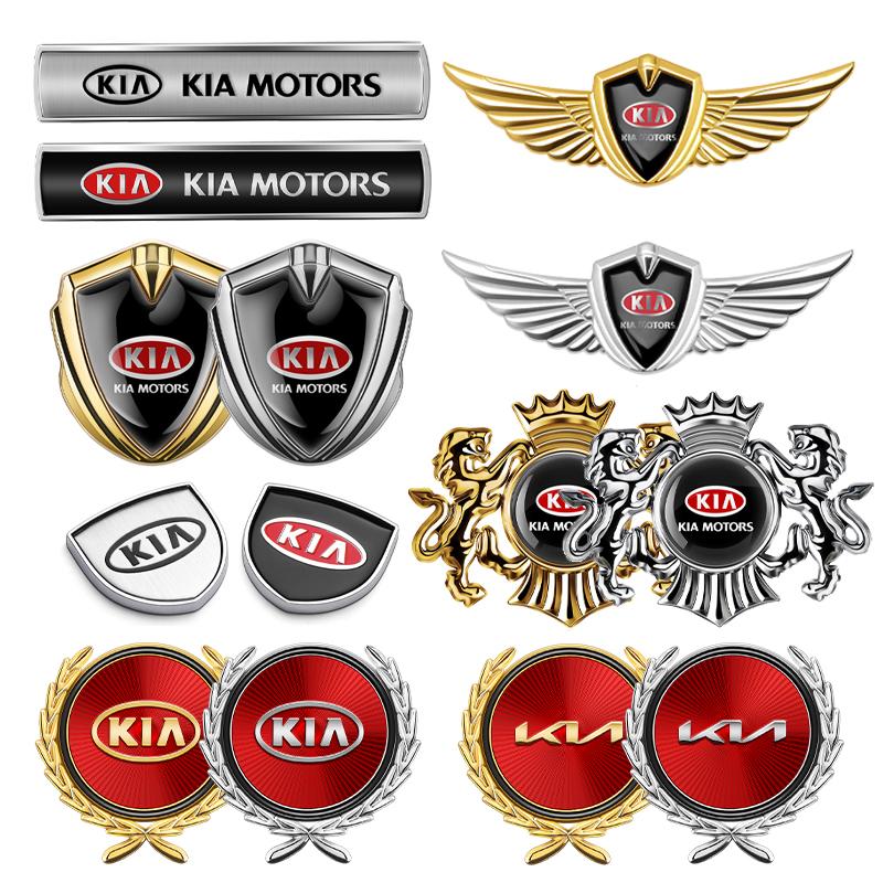 3D Metal Silver Black Red Car Rear Trunk Badge Decal Stikcer For KIA Sportage Ceed Sorento Cerato Optima Picanto Rio Soul Stonic CP6