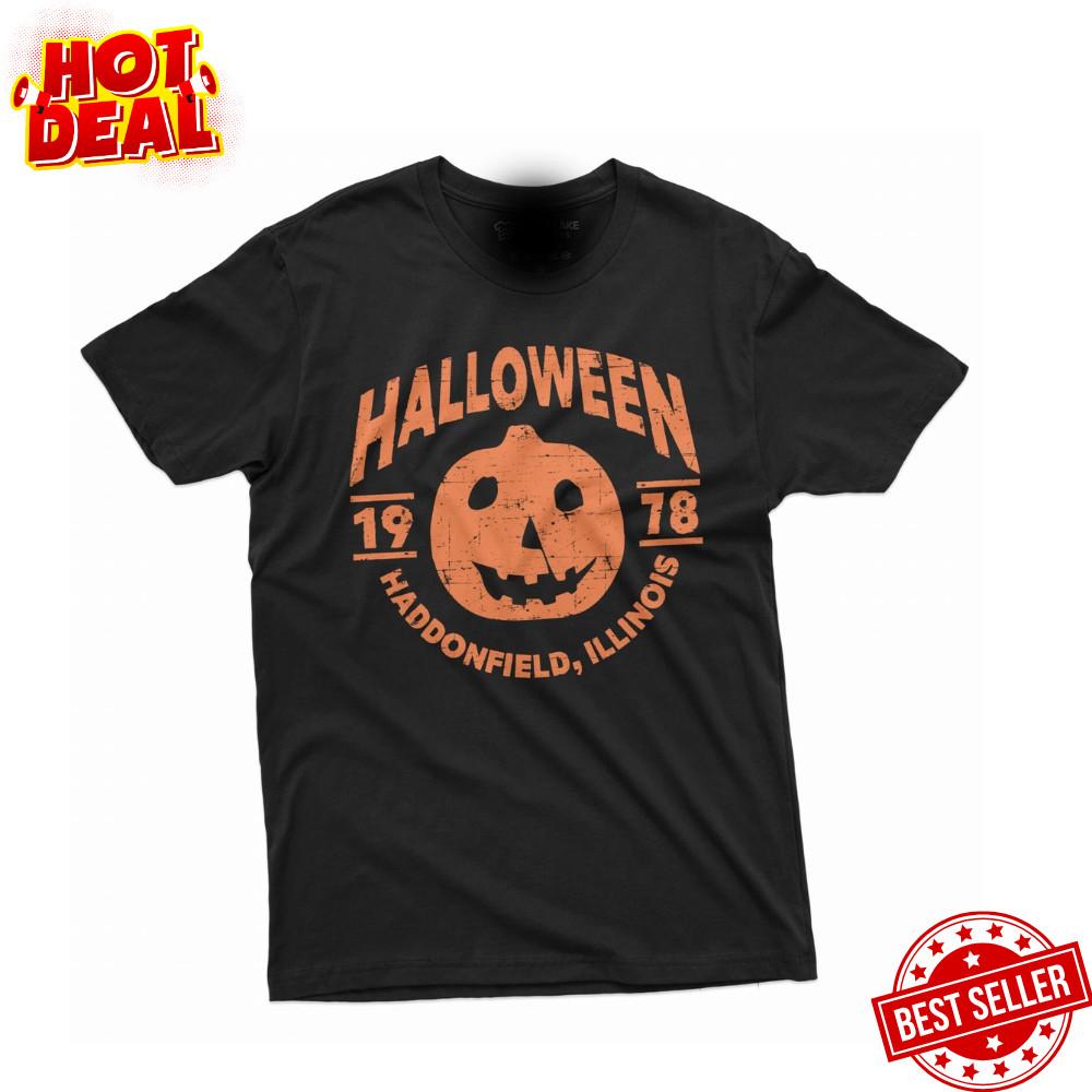 Scary Pumpkin T-Shirt 1978 Horror Night Graphic Tee Creepy Movie Style Top S-5XL Unisex T-Shirt S