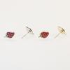 S925 silver needle strawberry stud earrings simple summer fruit earrings women's new oil dripping fruit earrings trendy earrings