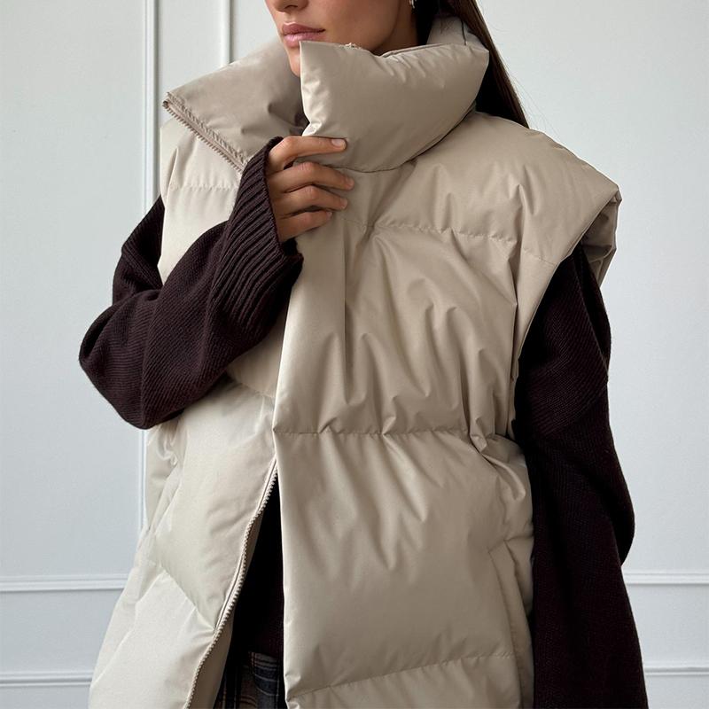 

Женская зимняя теплая стеганая куртка без рукавов, свободная демисезонная куртка для женщин 2024 года, осень, новая повседневная парка, уличные куртки для активного отдыха, женская одежда L абрикосовый