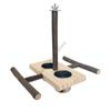 Q1FD Bird Perch Feeding Cups for Small Parrots Molar Grinding Scratchers Rack