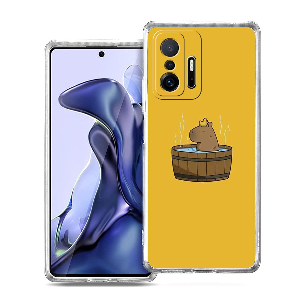 Animal Capybara Couple Paired Phone Case For Xiaomi Mi Poco X6 X5 NFC X3 F6 F5 Pro F4 F3 15 14T 14 13T 12T 12 13 Lite 11 Cover