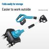 New Lithium Battery Micro Tiller: Four-Blade Soil Loosener for Home Gardening