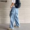 Baggy Jeans Heren Wijde Denim Broek Oversized Cargo Koreaanse Mode Herenkleding Streetwear Broek Joggingbroek