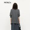 MO&Co. Women's Merino Wool Striped Long-Sleeve Top