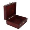 Baule Contenitore Retro in Legno Rosso Baule Portaoggetti con Chiusura in Metallo per Gioielli Accessori Cosmetici
