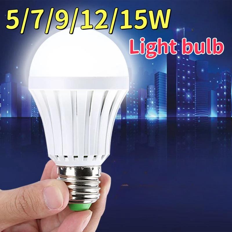 LED Emergency Lamps Outdoor Camping Light Bulb E27 Rechargeable Lamp 220V Light 7W 9W 12W 15W Emergency Lighting Bulb Equipment