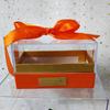 Transparent Wedding Hand Gift Box Birthday Party Acrylic Light Luxury Bow Present Box Valentine's Day Gift Box