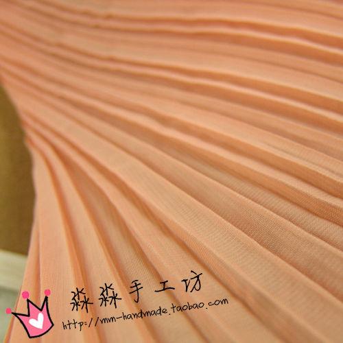 1 Stück mehrfarbiger plissierter Chiffonstoff plissierter Stoff einfarbig für Organza Kleid Rock Crinkle Stoff Meterware