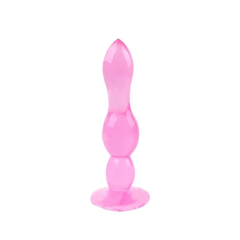 Soft Anal Dildo Butt Plug Prostate Massager Adult Gay Phalluses Anal Plug Beads G-spot Erotic Sex Toys For Men Women Products