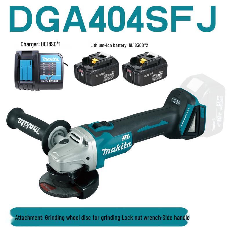 

Makita 18V Cordless Brushless Angle Grinder DGA404SFJ CN plug (adapter included)