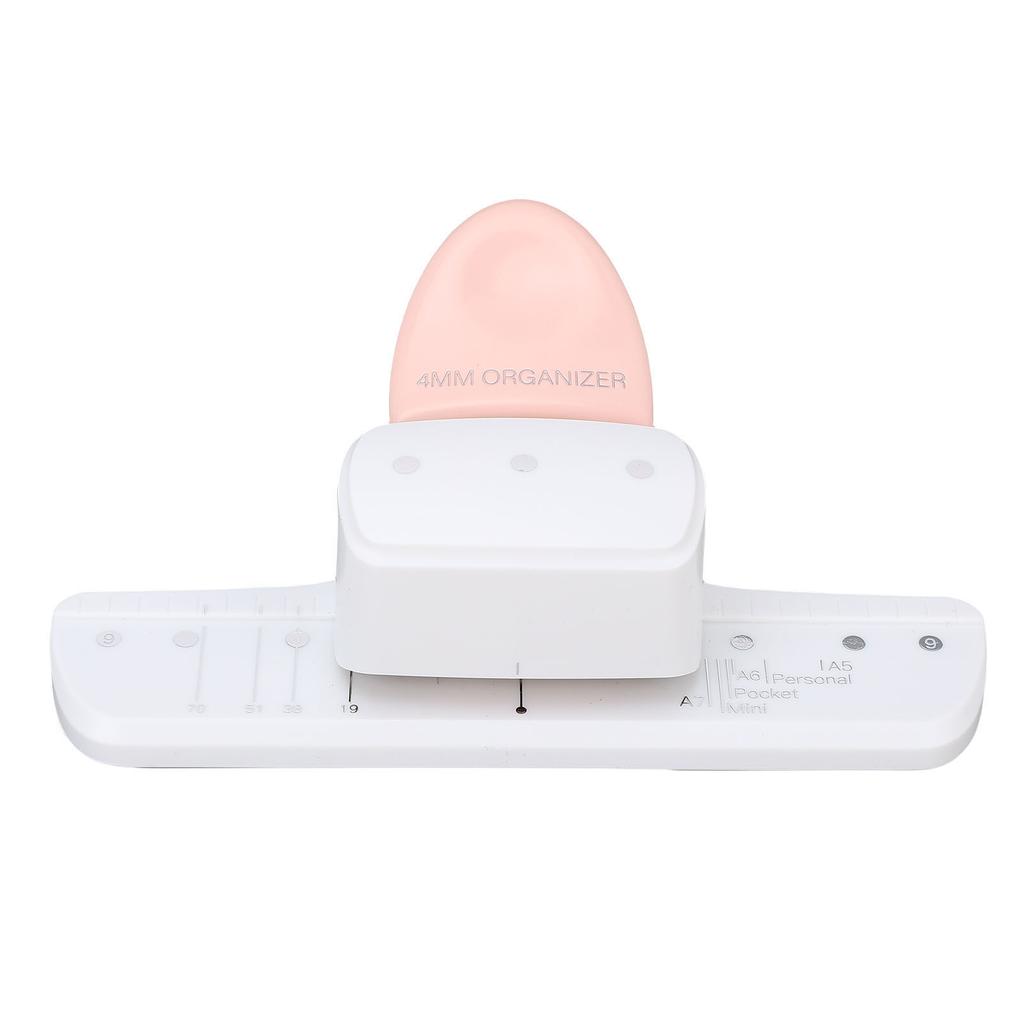 3-hålsslagare 4 mm Ø 19 mm avstånd Lösbladshäften Scrapbookinghålslagare Rosa för A5 A6 A7 A8 A7 Pocket A6 Personal A8