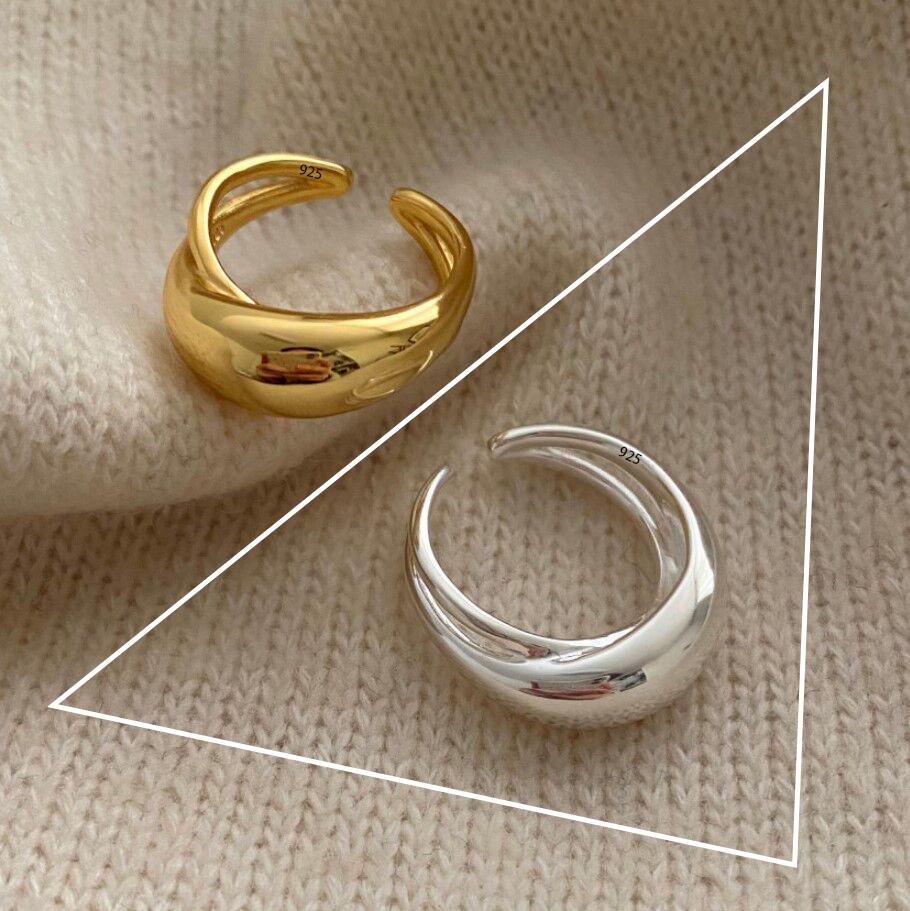 925 Silver Flower Lace Ring Korean Fashion Opening Inlaid CZ Adjustable Rings Valentine's Day Gift
