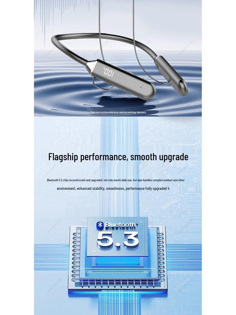 Wireless Sports Neckband Bluetooth Headphones with Long Battery Life, Universal Fit, Non-Slip Design