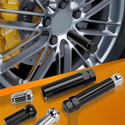 Small 6 Spline & 7 Spline Sockets Fuel Rim Lug Nut Key Wrench For Aftermarket Lugnuts 14X1.5, 14X2.0, 12X1.5, 12X1.25