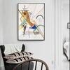 Wassily Kandinsky Geometriska konstverk Affischer Dukmålning Abstrakta reproduktioner Väggkonstbild för vardagsrum Heminredning