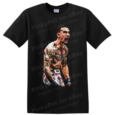 Max Holloway Gezegend MMA Vechter Getatoeëerd Vechtsporten Grafisch T-shirt Tee Kunst