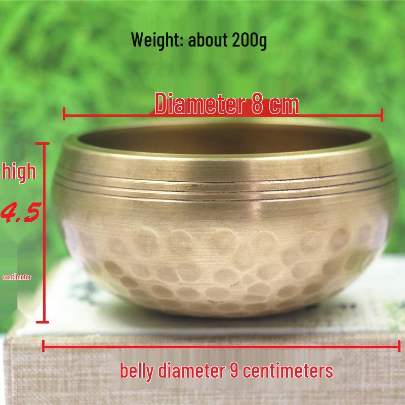 Handmade Nepalese Brass Tibetan Singing Bowl - Buddhist Meditation & Prayer Chime