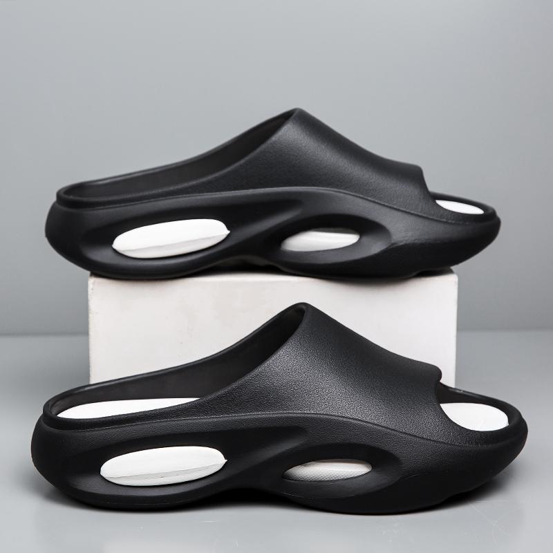 

Big Size Summer Trend Men s One Line Drag Platform Bottom Outdoor Casual Beach Sandals Luxus Designer Boy Slippers Free Shipping 44-45 черный белый