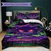 Anime Gengar Printed Bedding Set 3 Piece Soft Microfiber Duvet Cover Set Teens Game Room Decor No Sheet No Filling