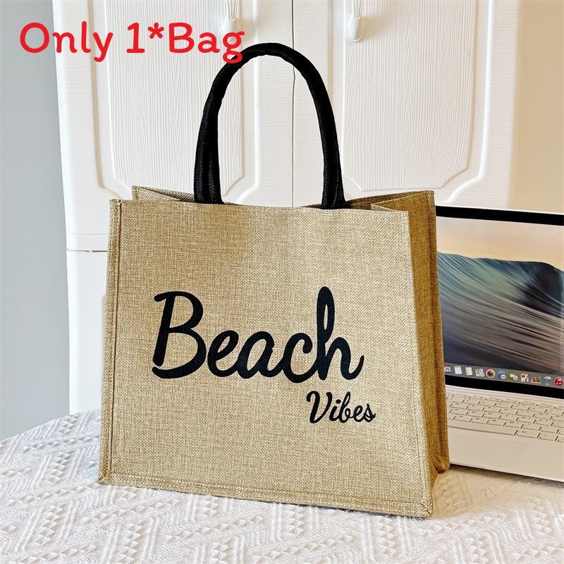 Snoopy Mickey Pattern Tote Bag With Cotton Linen Material For Daily Use And Trendy Casual Style