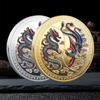 Drache und Phönix verheißungsvolle Gedenkmünze, Drachen- und Phönix-Beschichtung mit Gold und Silber, chinesische verheißungsvolle Kultur-Gedenkmedaille als Geschenk